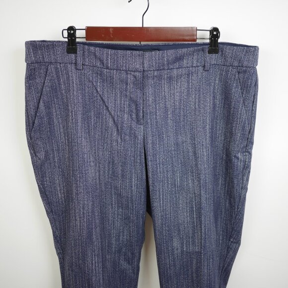 EXPRESS Women's 14 Blue & Red LOT OF 2 PAIRS Slacks Columnist Fit ankle pants - Picture 3 of 14